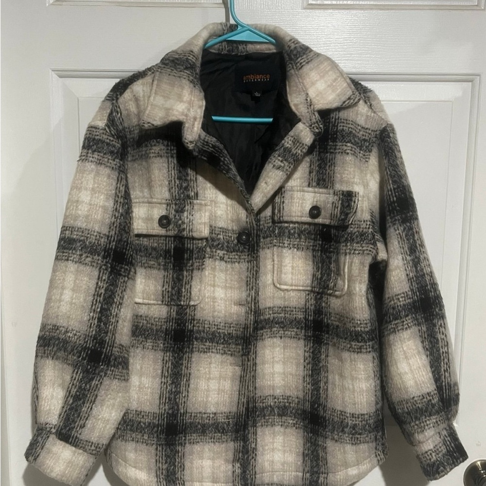 Plaid Button-Up Jacket